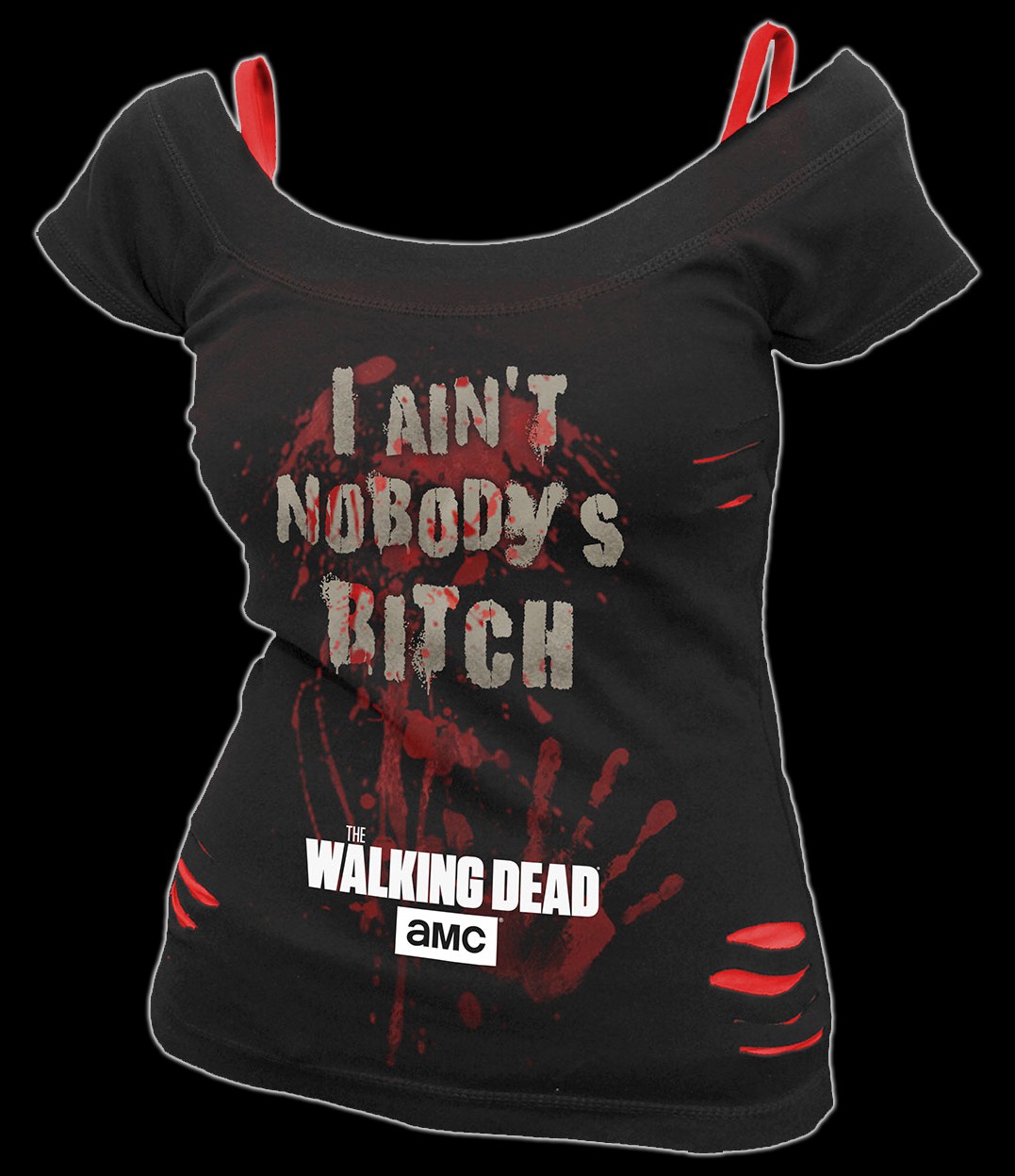 The Walking Dead - Nobody's Bitch - 2in1 Ripped Shirt
