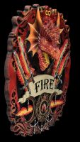 Wall Plaque Anne Stokes - Dragon Element Fire