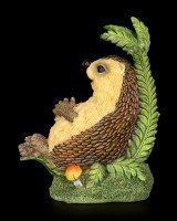 Funny Hedgehog Figurine sitting under Farin - Finally Holidays