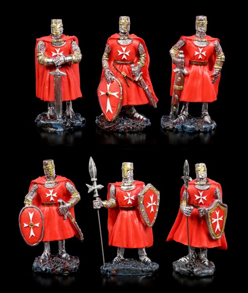Red Crusader Figurines - Set of 6