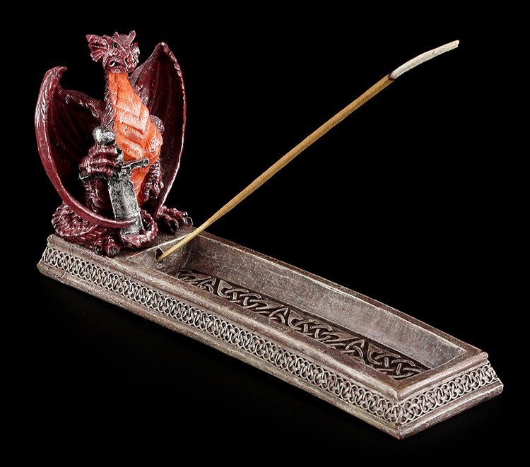 Incense Stick Holder Red Dragon - Celtic