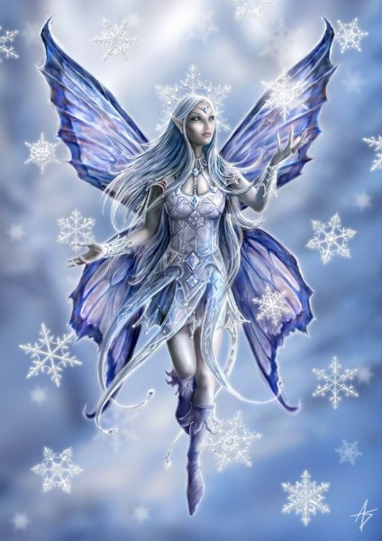 Elfen Grußkarte - Snowflake Fairy inkl. Umschlag