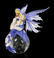 Fairy Figurine on Glass Ball - Blue Dream