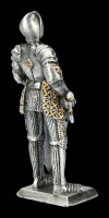 Zinn Ritter Figur mit Schwert und Löwenschild