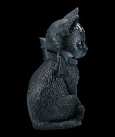 Okkulte Katzenfigur mit Flügeln - Malpuss groß
