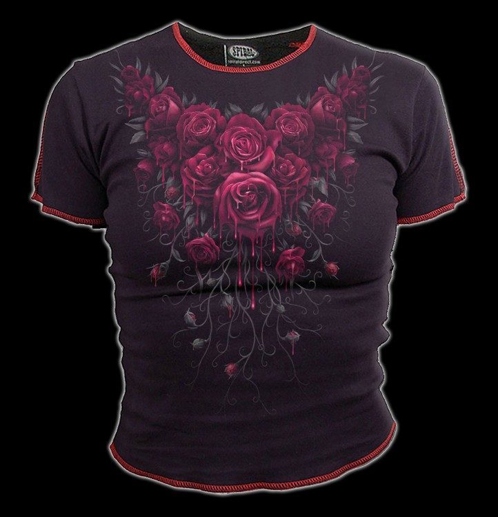 Damen Shirt - Blutige Rosen - Blood Rose