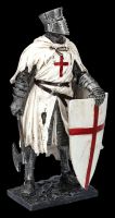 Knight Figurine white - Templar with Axe