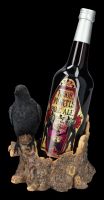 Bottle Holder with Raven Figurine