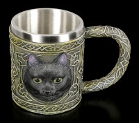 Keltischer Krug mit schwarzer Katze