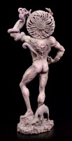 Götter Figur - Gehörnter Cernunnos - grau-lila