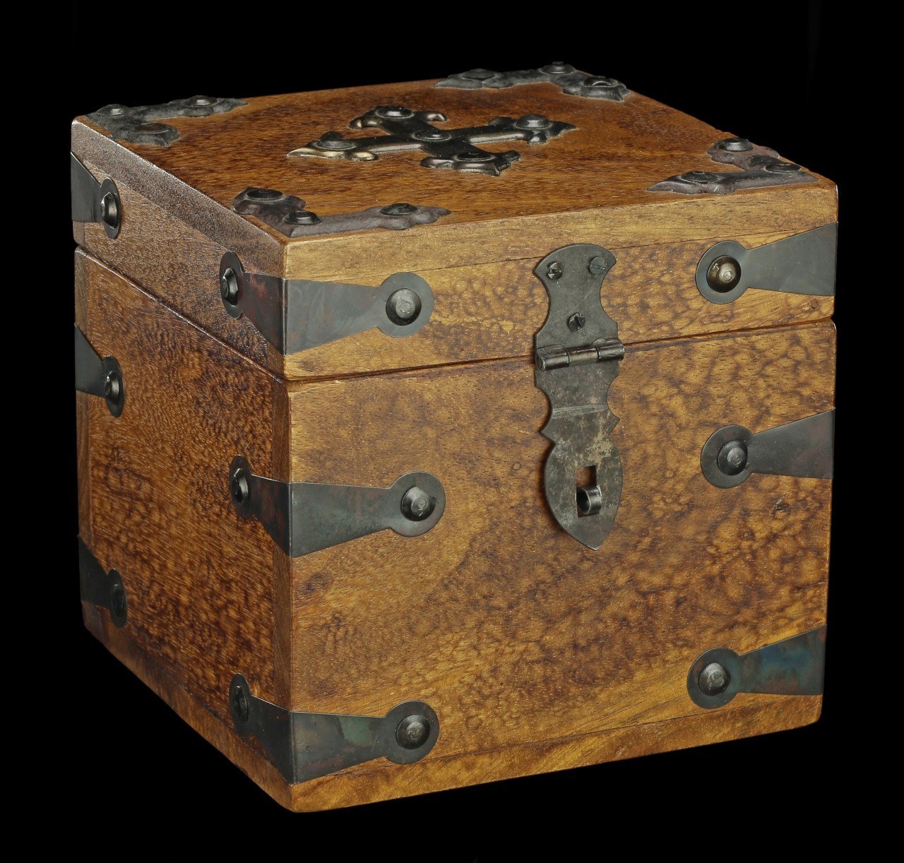 Medieval Wooden Chest - in Cube Shape