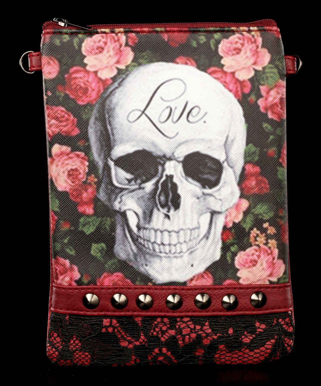 Bag with Chains - Rose Skull