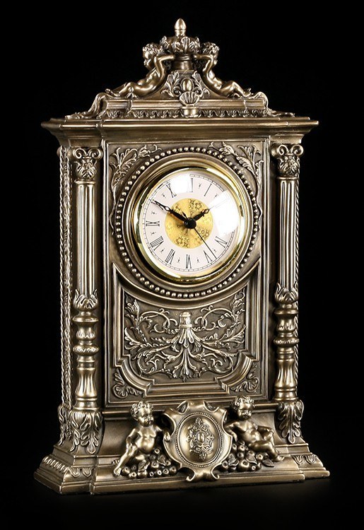 Baroque Table Clock with Cherubs
