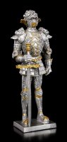 Pewter Knight Figurine with Dragon Helmet