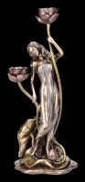Art Nouveau Candle Holder - Woman with Lotus