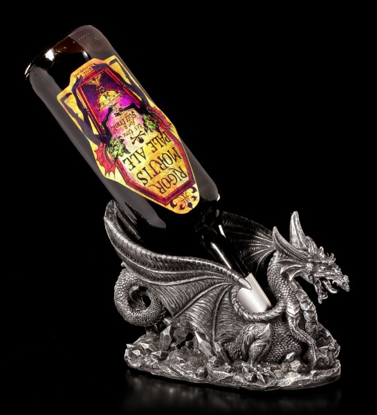 Drachen Weinflaschenhalter Fantasy Figur 31 cm Gothic Guzzler