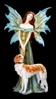 Fairy Figurine - Tanya goes for a walk with her Dog