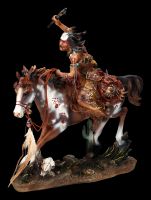 Indian Figurine - Riding with Tomahawk large