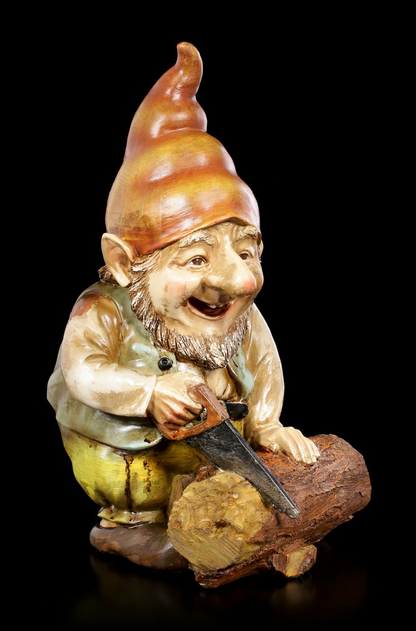 Garden Gnome - Sawing Dwarf