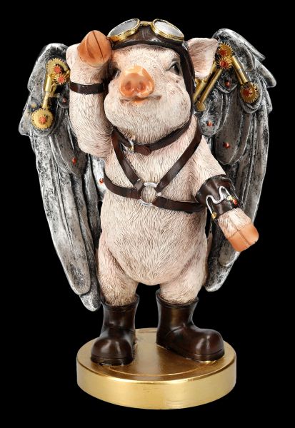 Porky Figurine with Wings - Porky Pilot