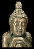 Garten Figur - Großer Buddha mit Grünspan