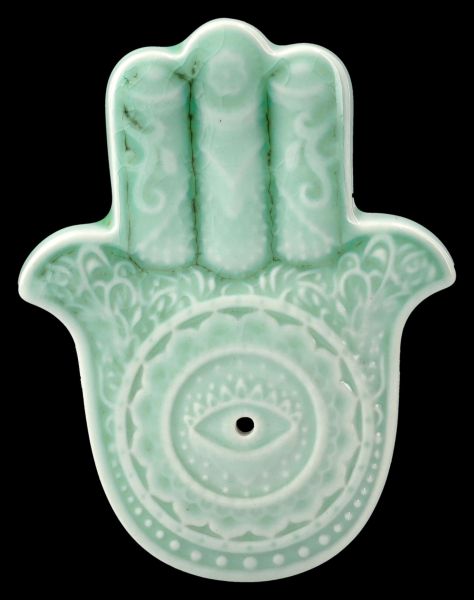 Räucherhalter Keramik - Hamsa Hand