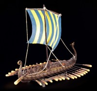 Viking Ship - Drakkar - Blue Sail