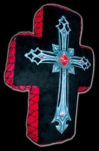 Fallen Angel Cross - Spiral Gothic Cushion