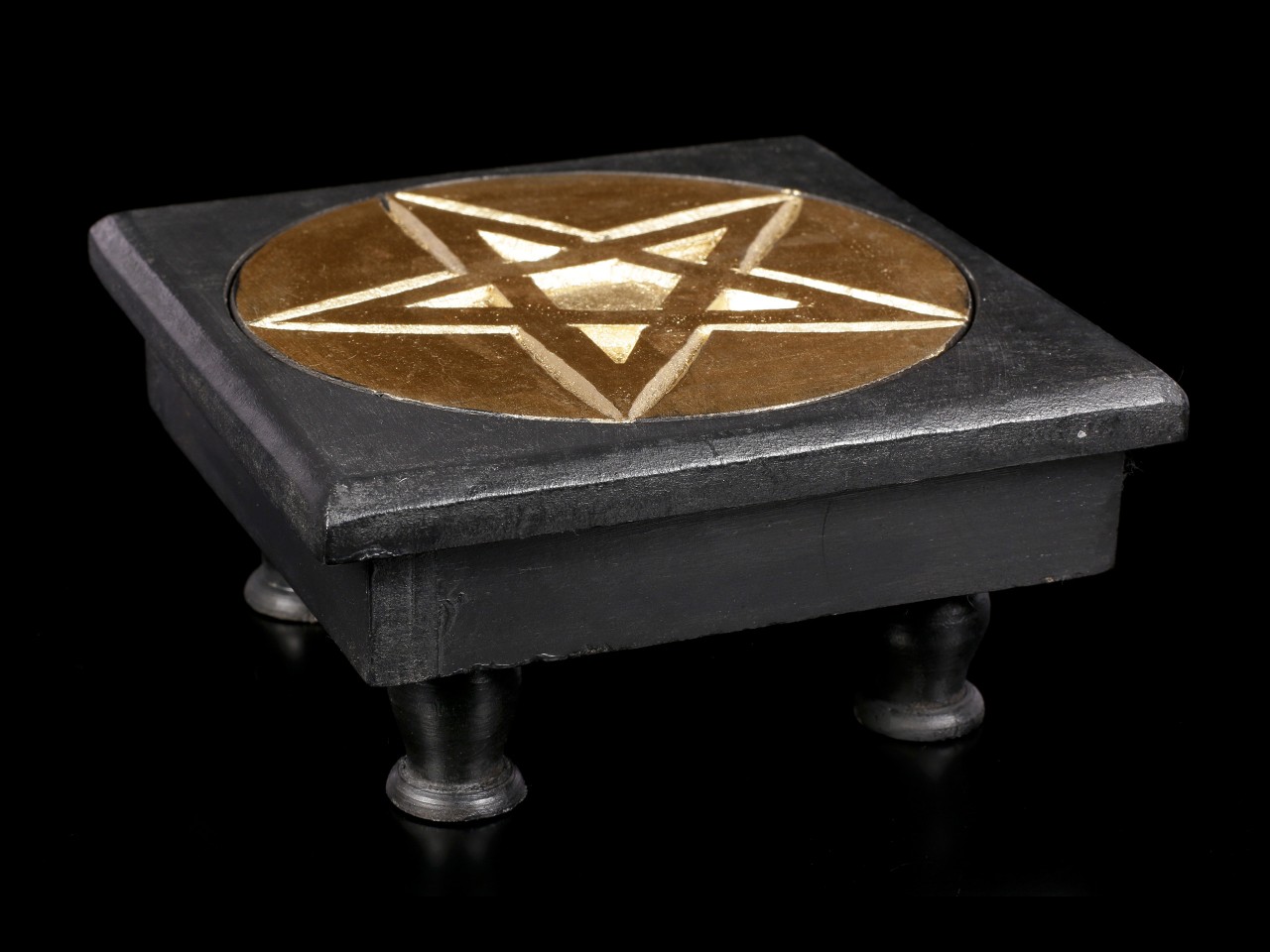 Kleiner Tisch Altar - Pentagramm schwarz