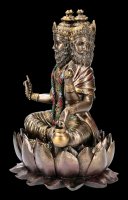 Hinduistische Götter Figur - Brahma - Sitzend auf Lotusblüte