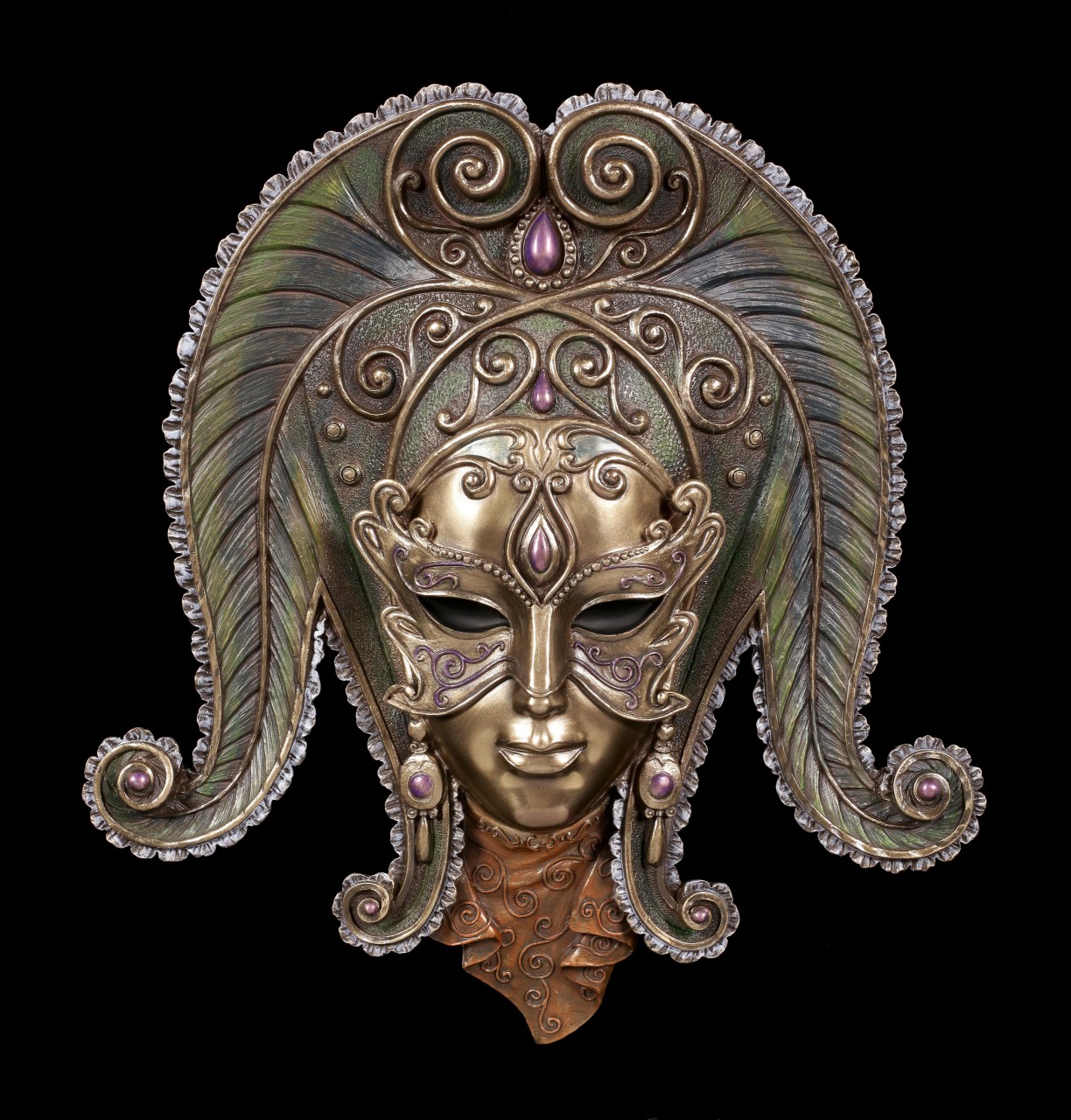Venezianische Maske bronziert - Penna