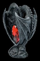 Drachen Figur - Liebespaar mit rotem Herz