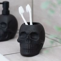 Toothbrush Holder - Black Skull
