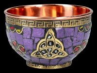 Ritual Kupfer Schale mit Triquetra lila