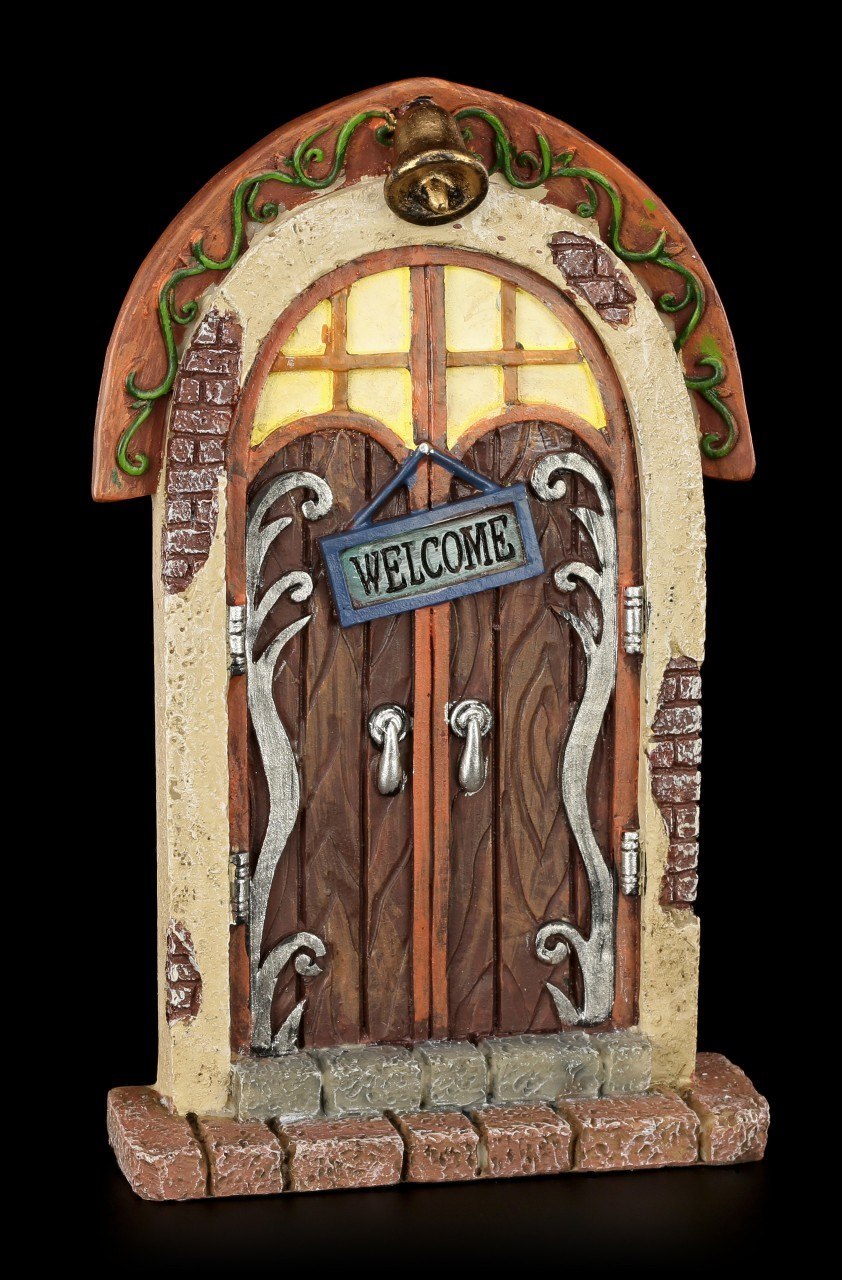 Door Sign - Wood Gate with Bell
