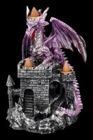 Backflow Incense Burner - Purple Dragon on Castle