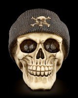 Skull with Beanie - Grey
