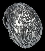 Totenkopf - Tribal Skull silber by Design Clinic