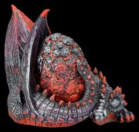 Dragon Figurine - Fire Dragon Ember protects Egg