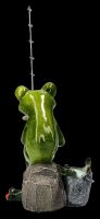 Funny Frog Fishing Figurine