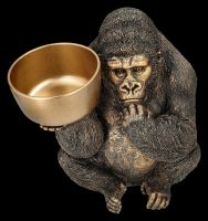 Gorilla Figurine Holding Bowl