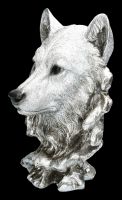 Wolfskopf Büste - Antik Silber