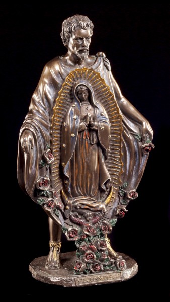 Heiligen Figur - St. Juan Diego - bronziert