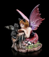 Fairy Figurine - Catfairy Felinero with little Cat