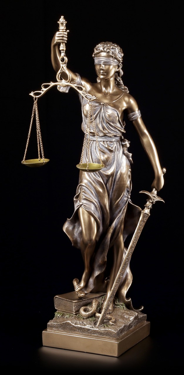Große Justitia Figur - bronziert