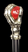 Swaggering Cane with red Ball - Bone Hand