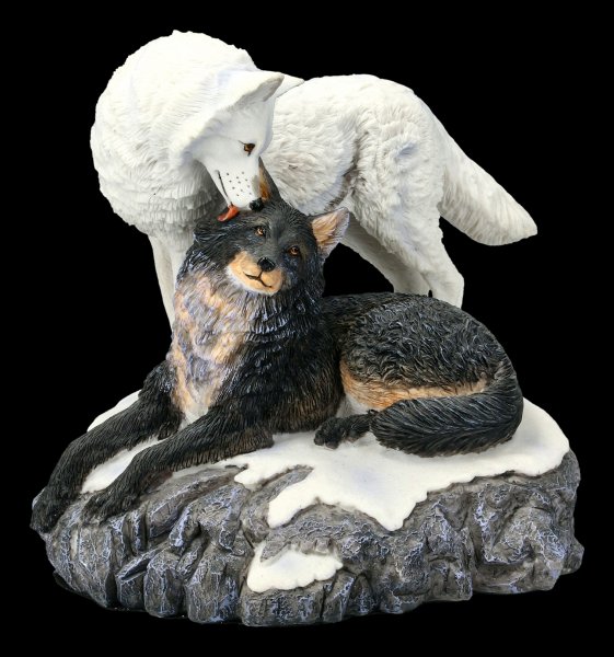 Wolf Figuren - Snow Kisses by Lisa Parker