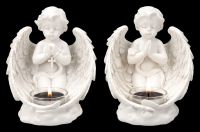 Engel Teelichthalter Set - Cherubim Whispers to Heaven