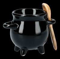 Egg Cup - Cauldron with Broom Spoon