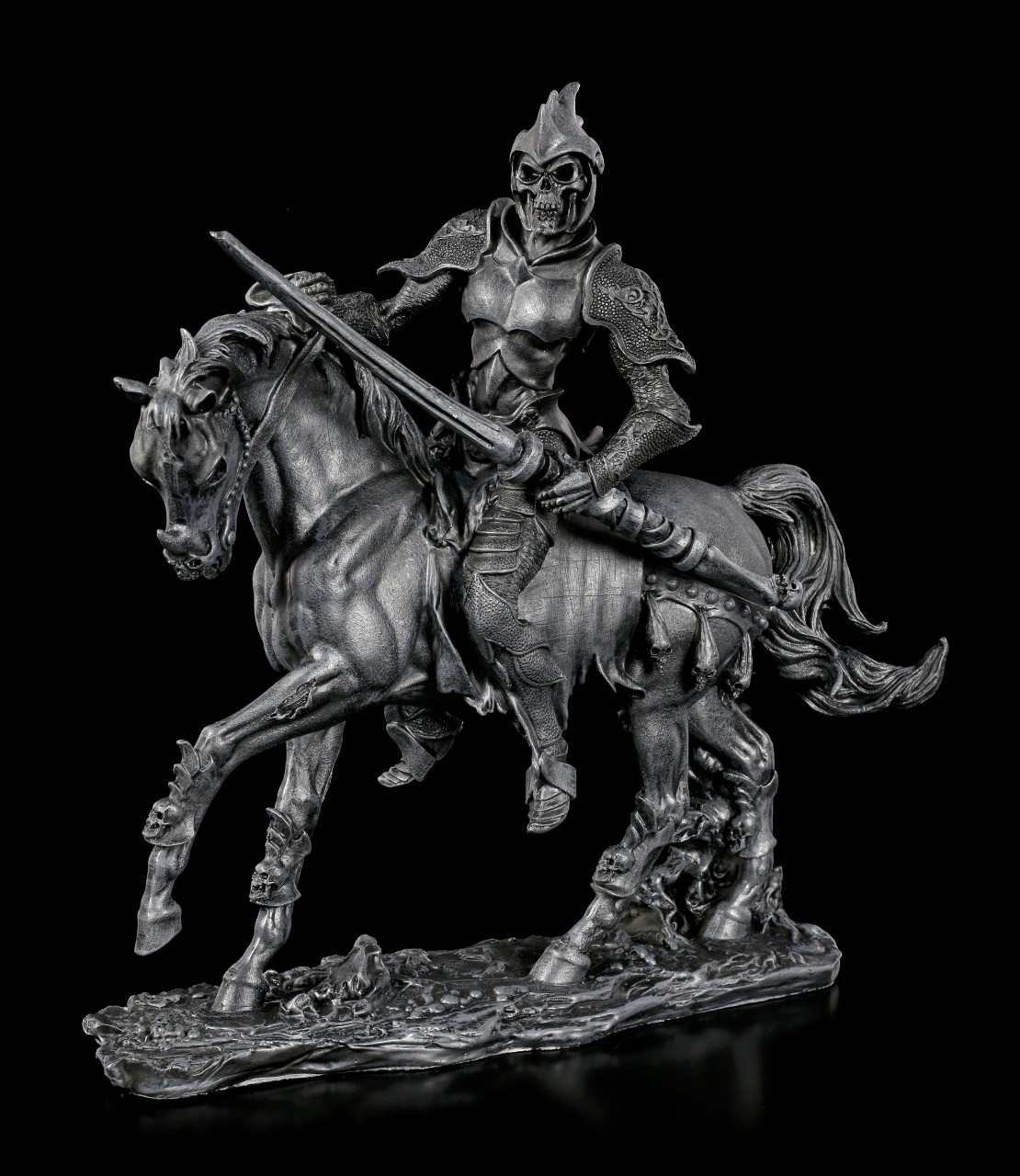 Demon Figurine - Nakaa on Horse - black